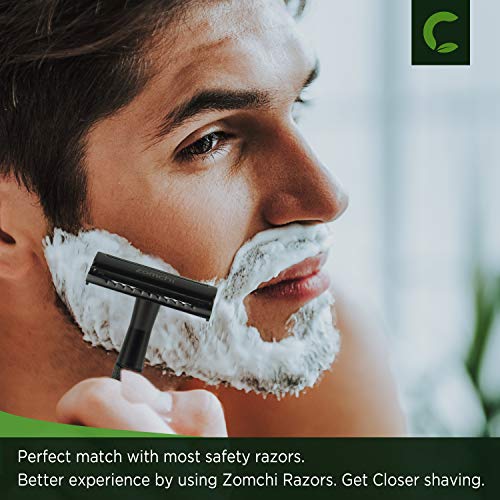 Cuchillas de afeitar de doble filo, 100 unidades de cuchillas de afeitar de seguridad para platino para hombres y mujeres, se adapta a todas las navajas de afeitar estándar de doble filo.