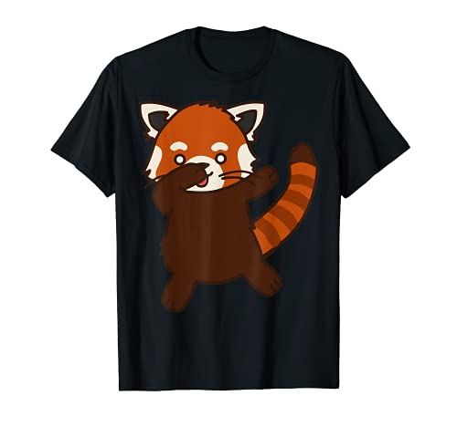 Dabbing Red Panda Wildlife Animal Menor Panda Oso Rojo Gato Camiseta