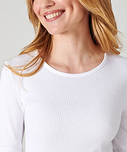 Damart tee Shirt Manches Longues. Camiseta térmica, Blanco (Blanc 56680/01010/), 42 (Talla del Fabricante: Medium) para Mujer