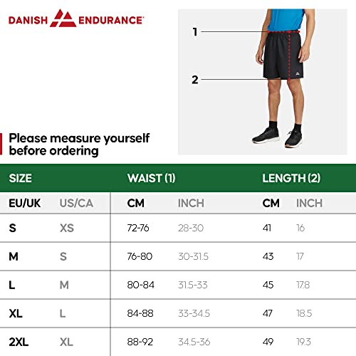 DANISH ENDURANCE Men's Athletic Shorts 1 Pack XXL Grey 1-Pack