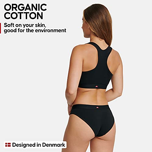 DANISH ENDURANCE Sujetador Mujer en Coton organico (Negro, Medium)