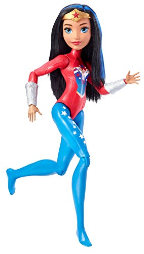 DC Superhero Girls - Muñeca Superheroína Wonder Woman De Entrenamiento, Multicolor (Mattel FJG63)