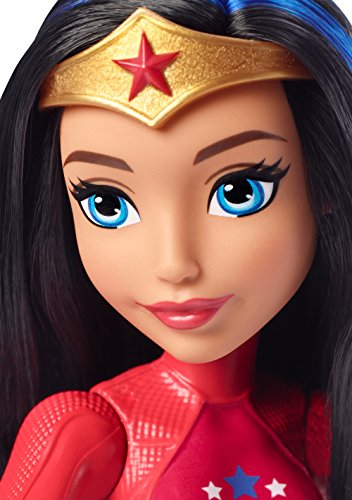 DC Superhero Girls - Muñeca Superheroína Wonder Woman De Entrenamiento, Multicolor (Mattel FJG63)