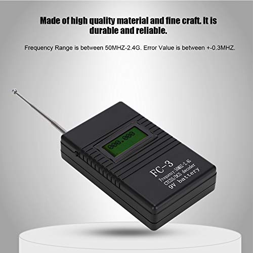 Decodificador de frecuencia, 50MHZ-2.4G Walkie Talkie portátil Medidor de Contador de Potencia de RF RF para Todo Tipo de Walkie Talkie