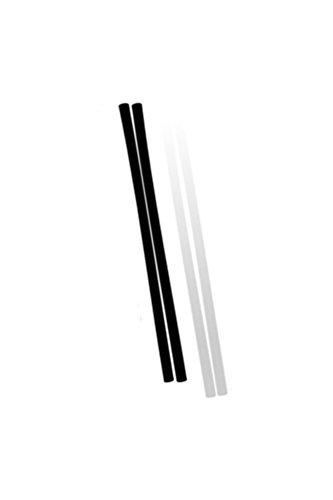 Demon P-TEX - Varillas de cera (para reparación de tablas de snowboard o esquís, 10 unidades), color negro