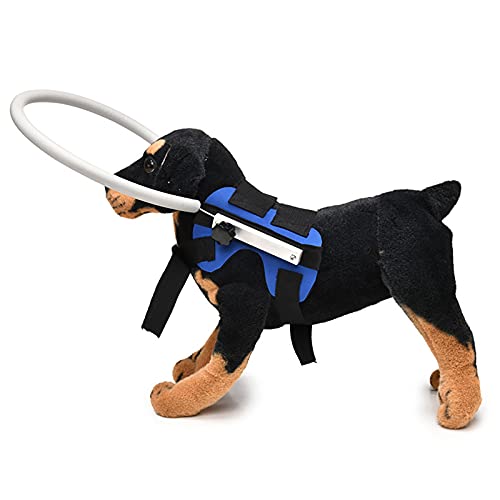 DERCLIVE Accesorios para perros ciegos Arnés para perros Chaleco Anti-colisión Cabeza Protección Anillo Herramienta de prevención de choques para perros pequeños, medianos y grandes, S/M