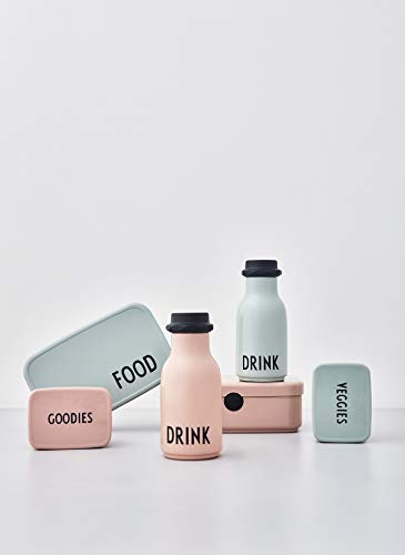Design Letters TO GO Botella de agua para niños (Nude) - Libre de BPA y BPS, diseño nórdico, use la botella sobre la marcha, resistente a fugas y caídas, 330 ml, 90 g.