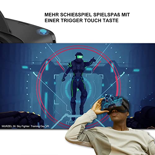 Destek VR Gafas V5 para teléfonos móviles, Gafas VR de Alta definición 110° Campo de visión Realidad Virtual Auriculares para iPhone Samsung Android, Gafas 3D para 4.7 - 6.8 Pulgadas