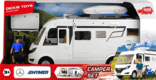 Dickie Toys Playlife - Caravana de Camping Hymer con Accesorios y Figuras Articuladas, para Niños a partir de 3 Años - 30 cm