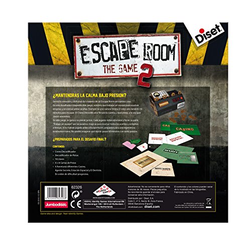 Diset - Escape room the game 2, Juego de mesa adulto a partir de 16 años