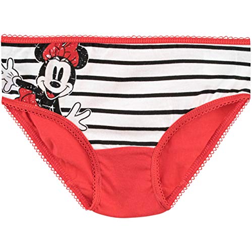 Disney Bragas Paquete de 5 Minnie Mouse Rojo 4-5 Años