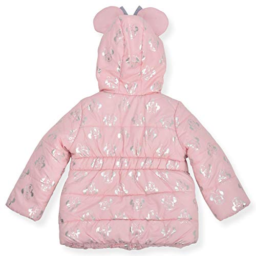 Disney Minnie Mouse - Chaqueta con capucha para niña con orejas y lazo - rosa - 24 meses