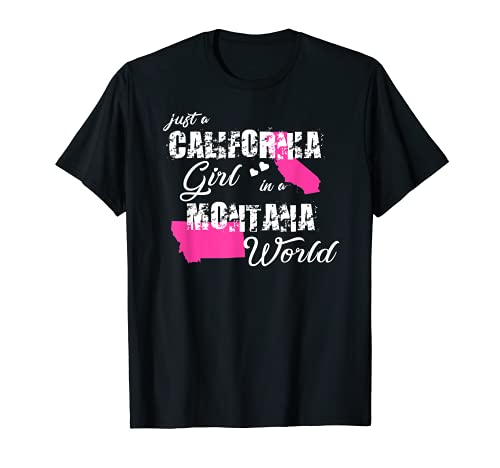 Divertido California Camisas Sólo una chica de California en un Montana Camiseta