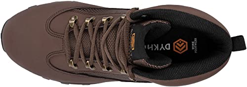 DKMILY DRY Botas de Seguridad Hombre Impermeable Dinámico Zapatos de Seguridad Cuero Antideslizante(Marrón,44)
