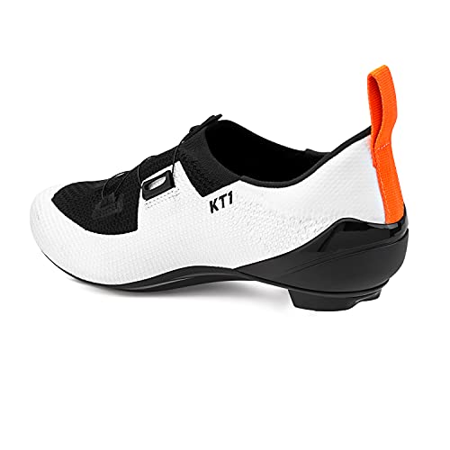 DMT KT1 Triatlón Zapatillas de Ciclismo, blanco y negro, 44 EU