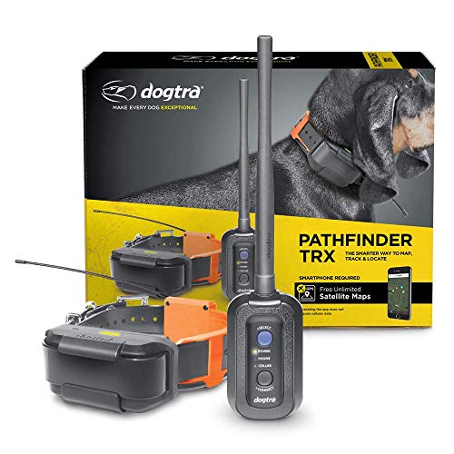 Dogtra Pathfinder TRX 9 millas 21 perro expansible impermeable Smartphone solo GPS Collar de seguimiento con tasa de actualización de 2 segundos, sin tarifa de suscripción, mapa satelital gratuito