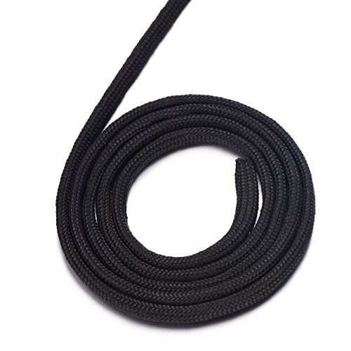 DonDon Cuerda de 30 Metros de Nylon Cuerda de Paracord Cuerda de Supervivencia para Actividades al Aire Libre, para Camping y para Manualidades 4 mm – 7 filamentos Negro