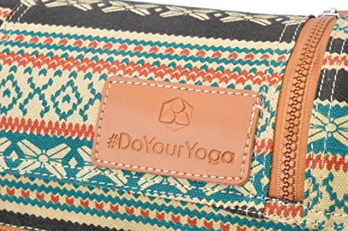 #DoYourYoga Yogabag »Sunita« Yoga Mat Bag Made of High-Class Canvas, for yogamats up to 180 x 60 x 0,3 cm. Pattern 3