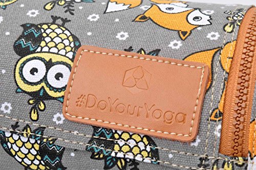 #DoYourYoga Yogabag »Sunita« Yoga Mat Bag Made of High-Class Canvas, for yogamats/pilatesmats up to 186 x 63 x 0,6 cm. Fox & Owl Dark