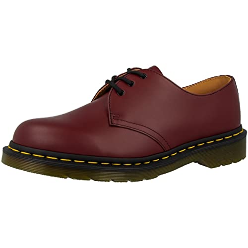 Dr. Martens 1461 Black Smooth, Zapatos con cordones Para Hombre, Rojo (Cherry Derby), 40 EU