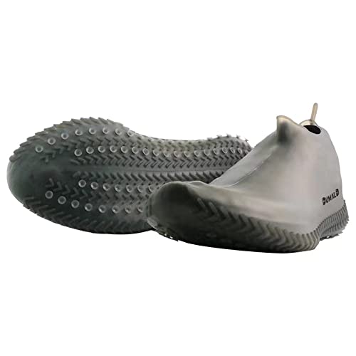 dumald- Cubre zapatos lluvia, resistente. Cubre zapatos impermeable silicona, suela reforzada & anti-deslizante. Fácil de poner & Unisex. Cubrecalzado impermeable. Botas de agua escarpines (S)