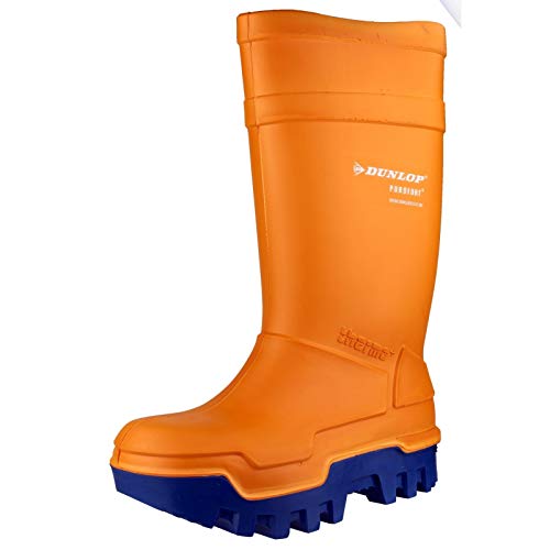 Dunlop - Botas de Agua C662343 Purofort térmicas y de Trabajo para Chico Hombre (43 EU) (Naranja)