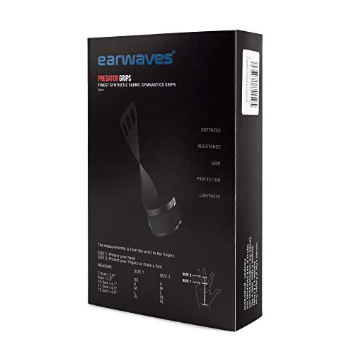 Earwaves ® Predator Grips 2 & 3 Agujeros - Calleras para Gimnásticos, Calistenia, Dominadas, Pull ups, C2B, T2B, Muscle ups, Barra, Anillas, etc.