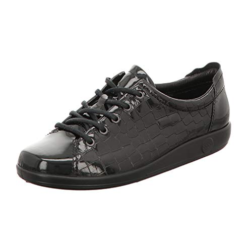 ECCO Soft 2.0, Zapatos de Cordones Derby Mujer, Negro (Black 51052), 41 EU