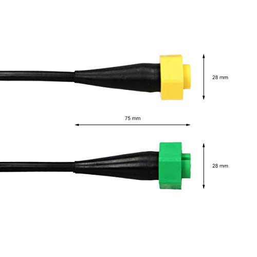 ECD Germany Cable de Remolque de 5 m Enchufe de 13 Polos y 2 Conectores Enchufables de 5 Polos - Mazo de Cables con Conector de Bayoneta-Juego de Cables Luces Traseras de Iluminación del Remolque