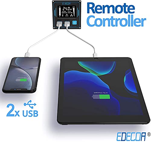 EDECOA Inversor 12v 220v 3000w conversor energia 12v 230v con mando 2x USB transformador onda modificada con sistema de aislamiento galvanico (2a generacion)
