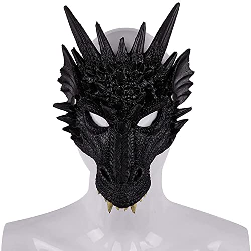 EIERFSKIOT mascaras de Terror Fiesta de Disfraces de Halloween Máscara Máscara de dragón de Halloween Máscara de Animal Realista para Fiesta, Cosplay, Mascarada, Accesorios de Disfraces, actuació