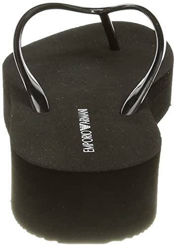 Emporio Armani Swimwear Essential-Chanclas, Mujer, Color Negro, Blanco y Negro, 40 EU