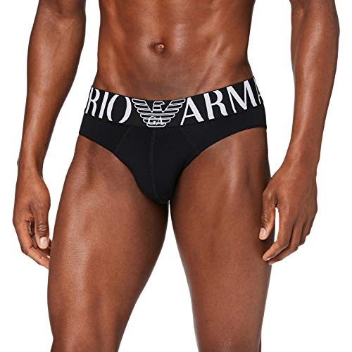 Emporio Armani Underwear CC716 110814 00020 Slip, Hombre, Negro (Black), M