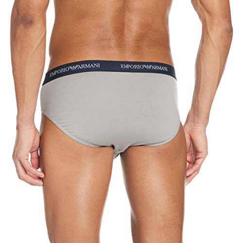 Emporio Armani Underwear CC717 Slip, Hombre, Azul Marino/Gris, L