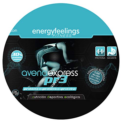 Energy Feelings | Avena Express PR3 Ecológica en Polvo 1,5 Kg | Probiótico | Prebiótico | 30% de proteína | Vegano | Sin Gluten | Sin lactosa | Azúcar de coco