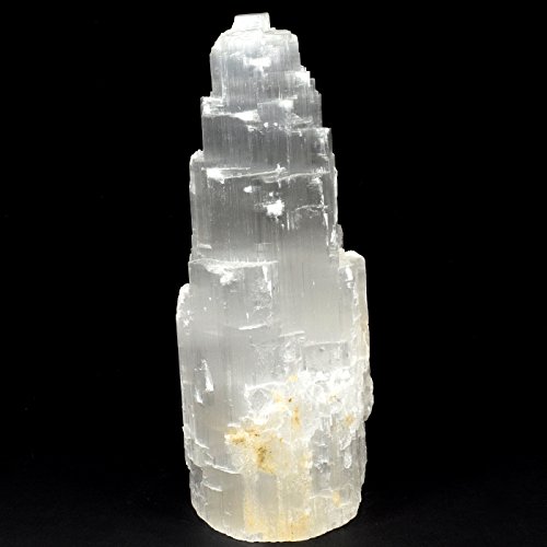 Enorme lámpara de selenita de raso de 3,6 kg, 29,2 cm, cristal natural, forma de montaña, piedra mineral con cordón y bombilla LED - Marruecos