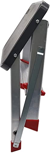 Escalera Plegable portátil 2 peldaños, Taburete Aluminio, altillo Plegable doméstico, escalerilla Plegable - Ideal para Uso a Poca Altura en cocinas, baños, almacenes, etc
