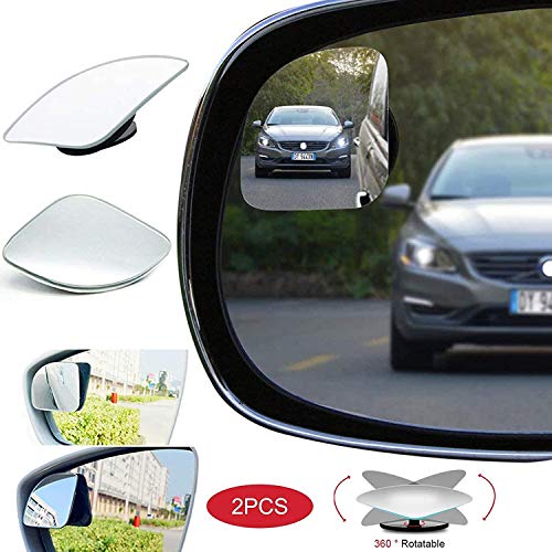 Espejo Retrovisor de Punto Ciego,Espejo de Punto Ciego para Automóvil 360 ° Giratorio, HD Impermeable, para Mejorar la Seguridad en la Conducción
