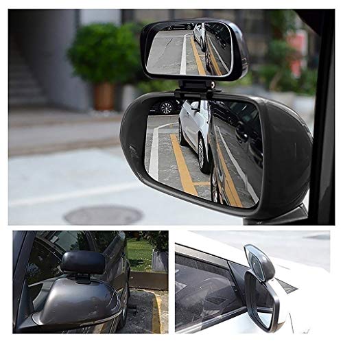 Espejos de punto ciego espejo retrovisor de aparcamiento trasero, compatibles con retrovisores sin ángulo muerto Ford Everest, 3 colores / 360 ° ciegos retrovisores sin ángulo ( Color : Black )