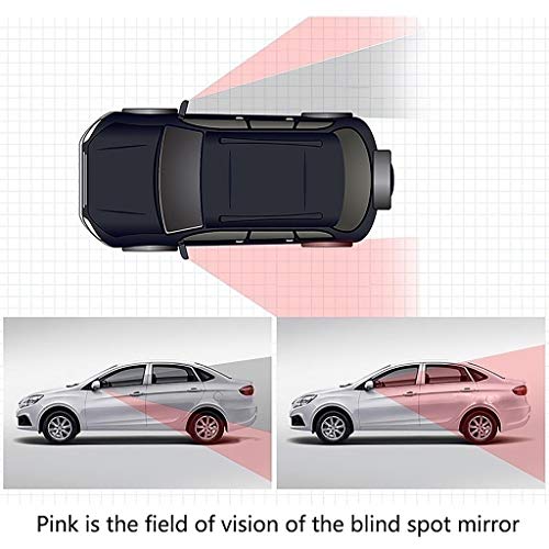 Espejos de punto ciego espejo retrovisor de aparcamiento trasero, compatibles con retrovisores sin ángulo muerto Ford Everest, 3 colores / 360 ° ciegos retrovisores sin ángulo ( Color : Black )