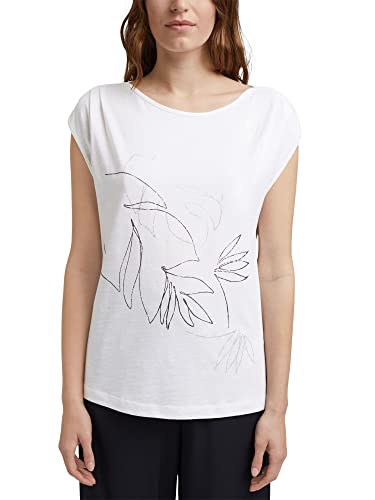 ESPRIT Collection 061eo1k303 Camiseta, Blanco, XXL para Mujer