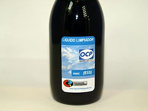 ESS Liquido Limpiador Rinse-Azul Marca OCP para Limpieza de Cabezales e inyectores en impresoras y Cartuchos Epson y Brother. ENVIAMOS URGENTE 24H