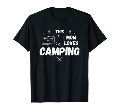 Esta mamá ama acampar día de la madre mamá divertido glamping Camiseta