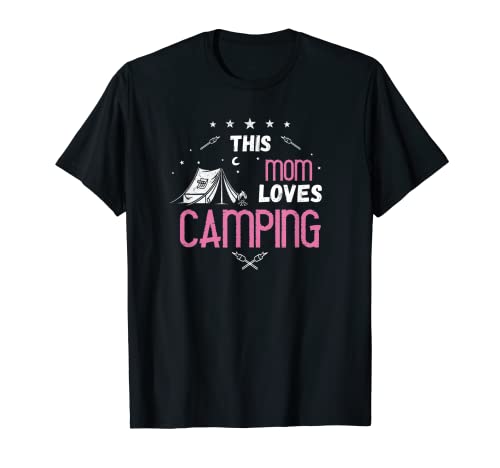 Esta mamá ama acampar día de la madre mamá divertido glamping Camiseta
