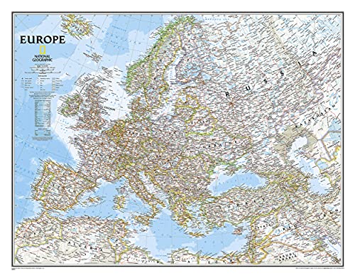 Europe Classic, Tubed: Wall Maps Continents (National Geographic Reference Map)