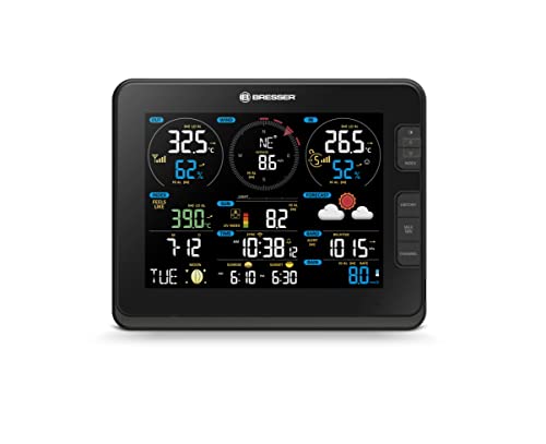 Explore Scientific 7-in-1 WiFi Professional Weather Station with Weather Underground, Negro