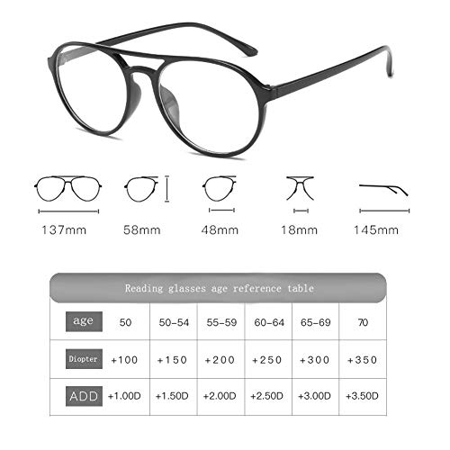 EYEphd 2021 Marco multifocal progresiva Gafas de Lectura-Fotocromáticas Lector Exterior Retro del Aviador / UV400 Unisex dioptrías +1,0-+3,0,06,+2.0