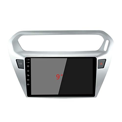 EZoneTronics Marco estéreo especial de radio de coche de 9 pulgadas para Citroën Elysee Peugeot 301 2014-2018 doble DIN 50-071