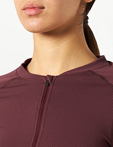 Falke Crepe - Camiseta de Media Cremallera para Mujer, Primavera/Verano, Mujer, Color marrón, tamaño Extra-Small