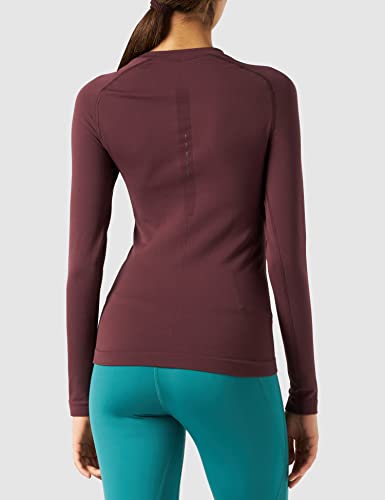 Falke Crepe - Camiseta de Media Cremallera para Mujer, Primavera/Verano, Mujer, Color marrón, tamaño Extra-Small